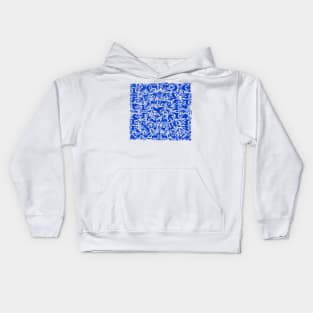 Otomi Mexican Design Blue Kids Hoodie